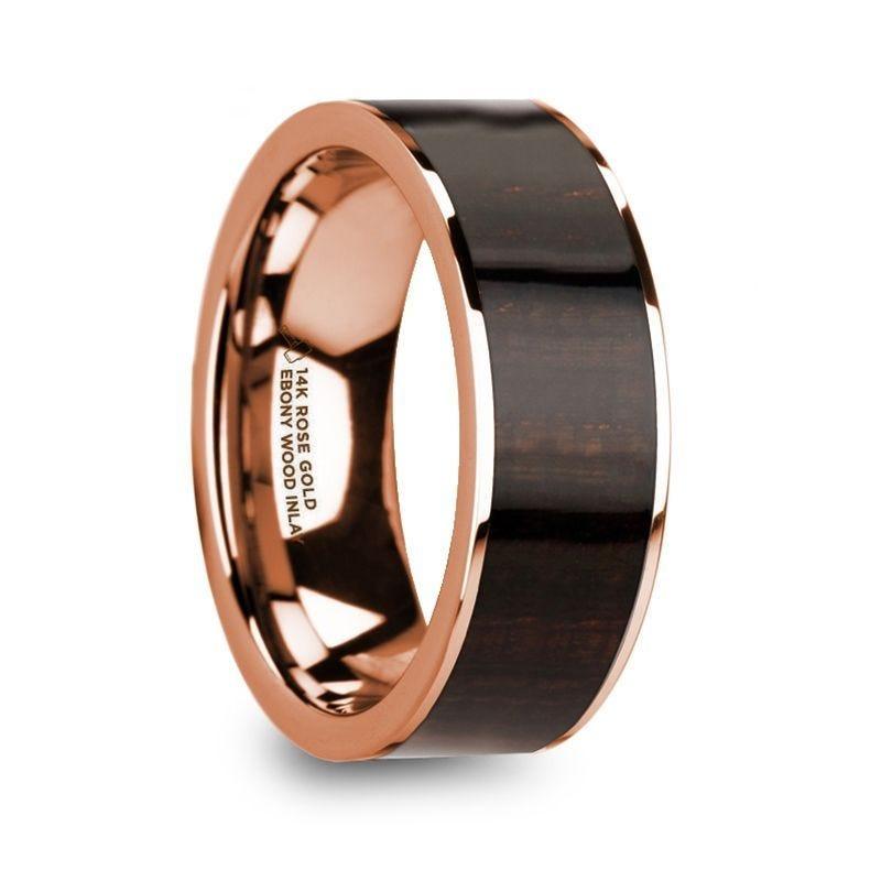 SERAPHIM 14k Rose Gold W/ Ebony Wood Inlay