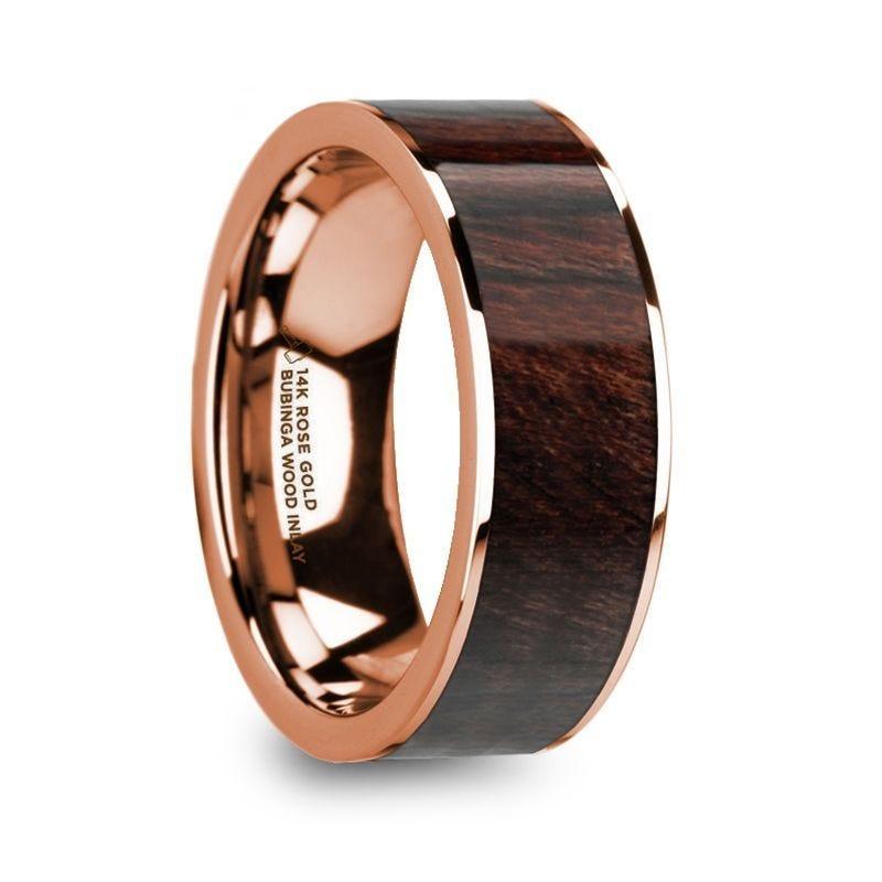 SOTERIOS 14K Rose Gold W/ Bubinga Wood Inlay