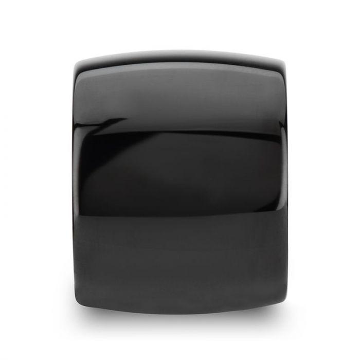 RAVEN Domed Black Tungsten Wedding Band - 2mm - 12mm
