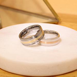 14K Gold Inlay Rings