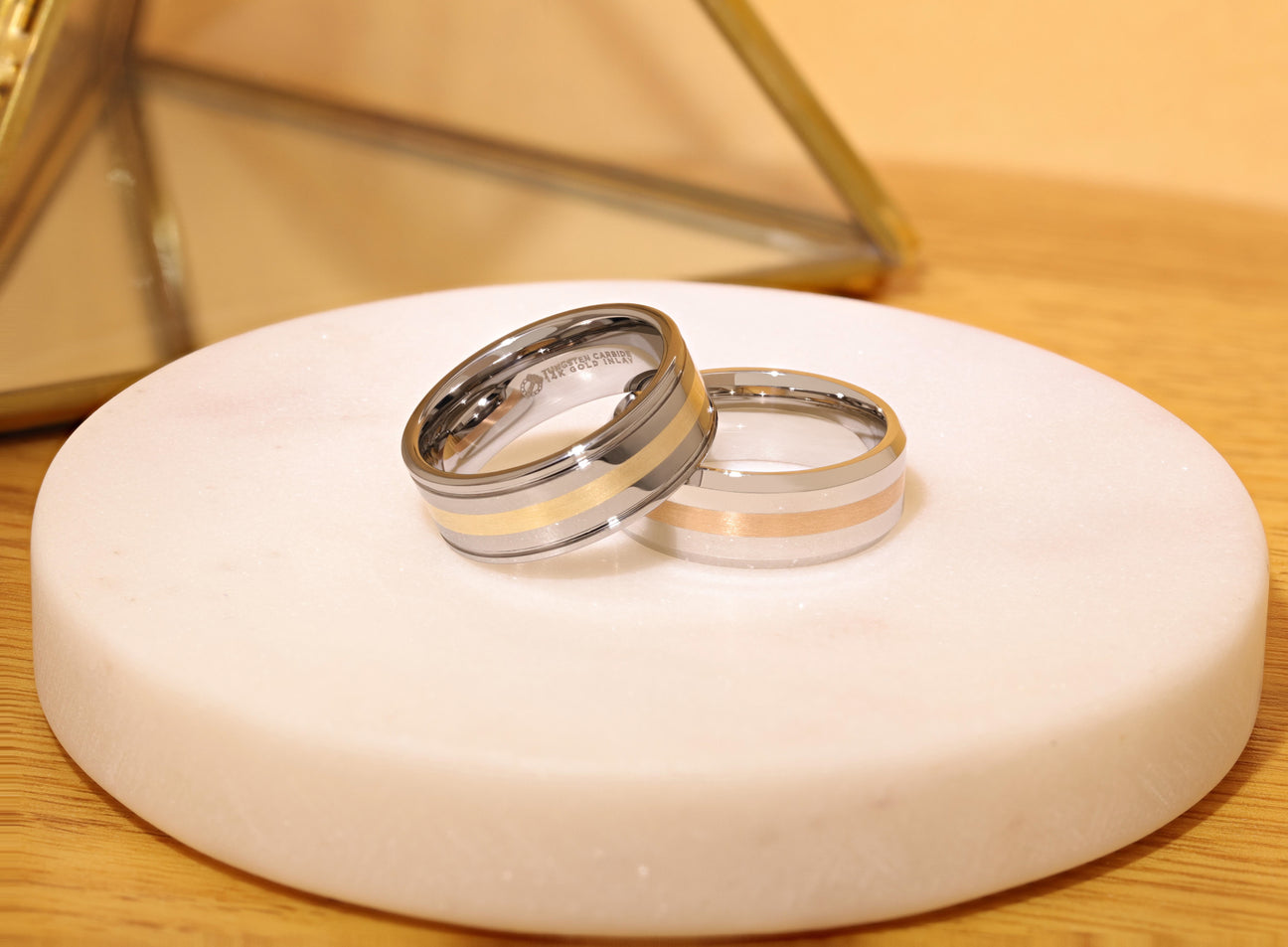 14K Gold Inlay Rings