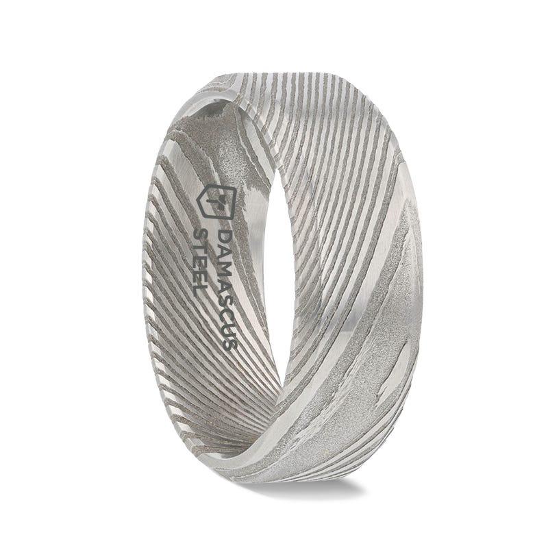GHOST Grey Damascus Steel