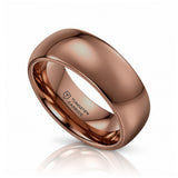 COFFEE 8mm Traditional Domed Espresso Tungsten Carbide Wedding Ring