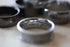 14K Rose Gold Polished Beveled Edges W/ Blue Opal Inlay - 8mm