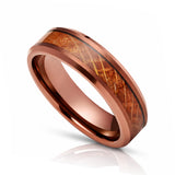 6mm Tungsten Carbide Espresso Brown Wood Ring