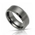 8mm GunMetal Tungsten Carbide Wedding Band with Beveled Edges