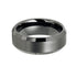 8mm GunMetal Tungsten Carbide Wedding Band with Beveled Edges