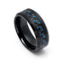 8mm Black Tungsten Ring With Blue Carbon Fiber Inlay, Engagement Ring