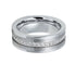 8mm - Men's Tungsten Wedding Band, CZ Diamond Ring, Comfort Fit Anniversary Ring