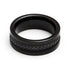 8mm - Mens Tungsten Wedding Band, Brushed Black CZ Diamonds, Tungsten Ring