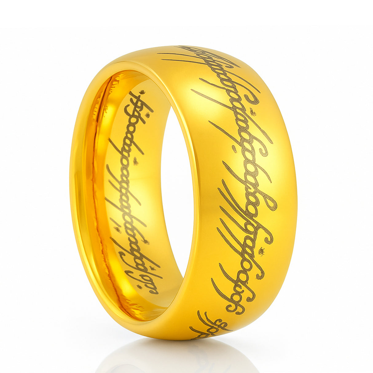 LOTRR Personalized Custom Elvish Ring inside outside engraving 4mm - 10mm