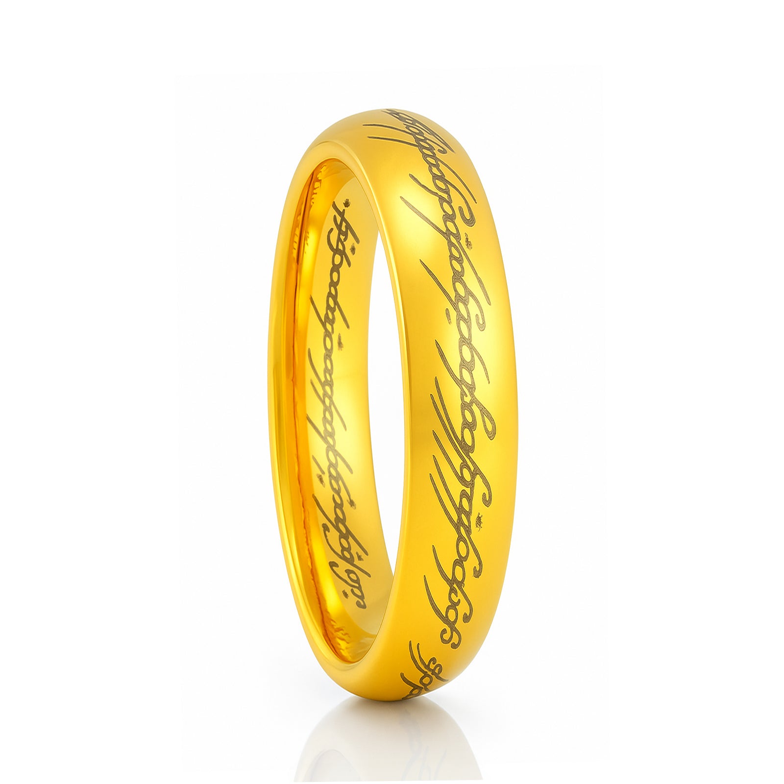 LOTRR Personalized Custom Elvish Ring inside outside engraving 4mm - 10mm