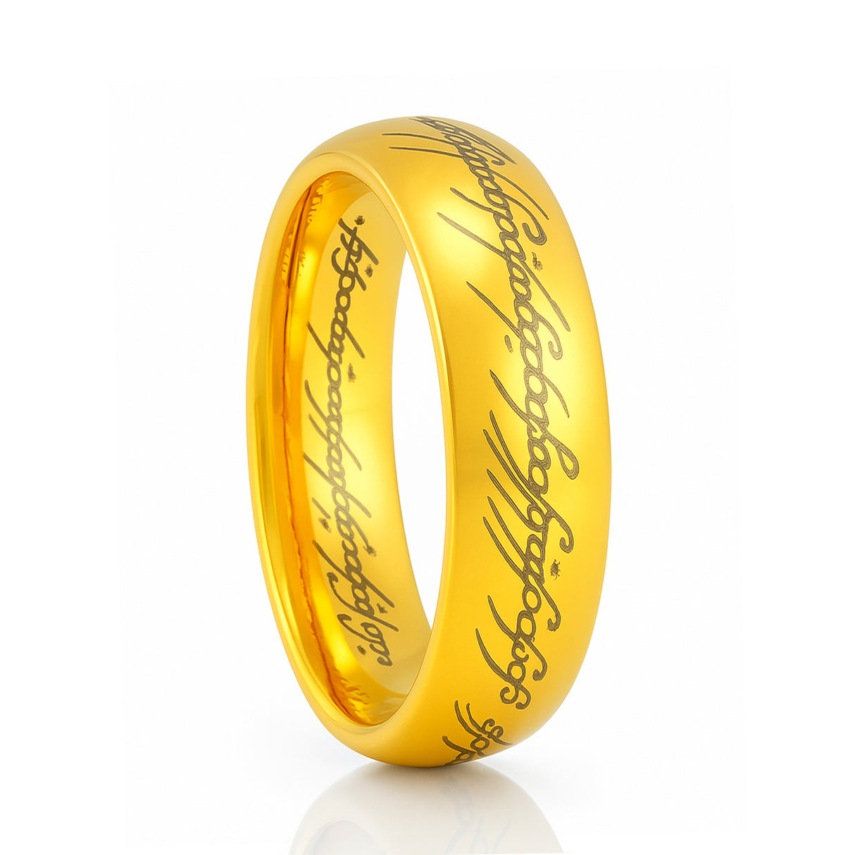 LOTRR Personalized Custom Elvish Ring inside outside engraving 4mm - 10mm