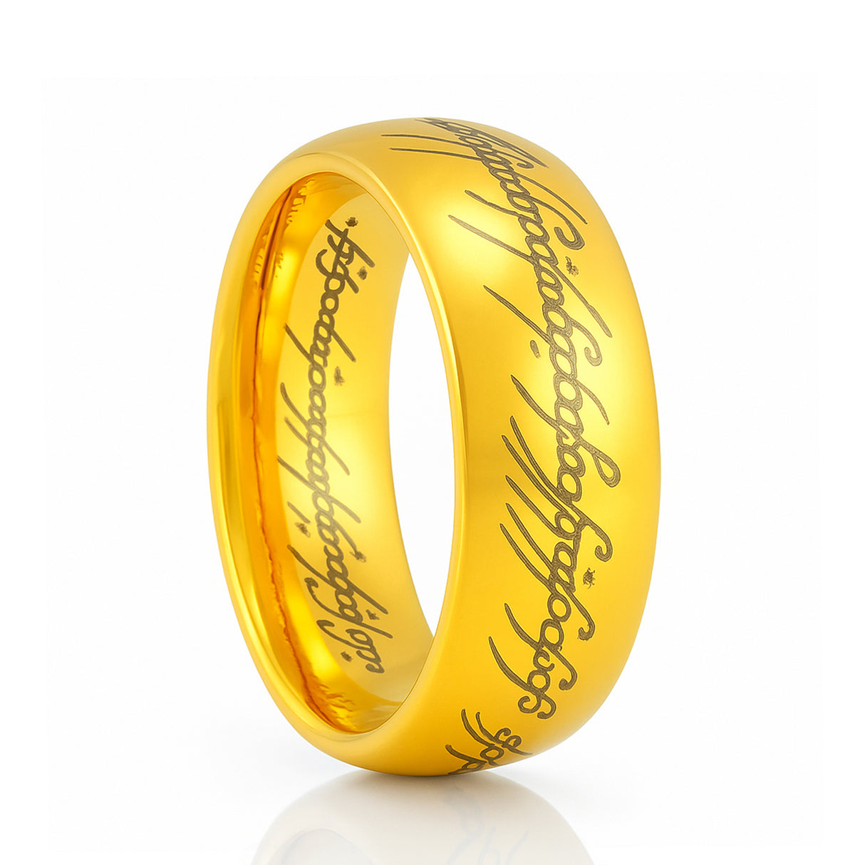 LOTRR Personalized Custom Elvish Ring inside outside engraving 4mm - 10mm