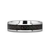 MAXIMUS Black Carbon Fiber Inlay Tungsten Carbide Wedding Band - 4mm - 12mm
