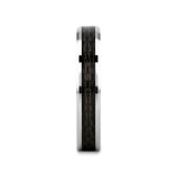 MAXIMUS Black Carbon Fiber Inlay Tungsten Carbide Wedding Band - 4mm - 12mm
