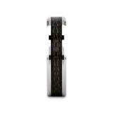 MAXIMUS Black Carbon Fiber Inlay Tungsten Carbide Wedding Band - 4mm - 12mm