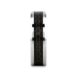 MAXIMUS Black Carbon Fiber Inlay Tungsten Carbide Wedding Band - 4mm - 12mm