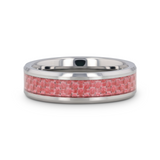 PINK Tungsten Wedding Band W/Pink Carbon Fiber