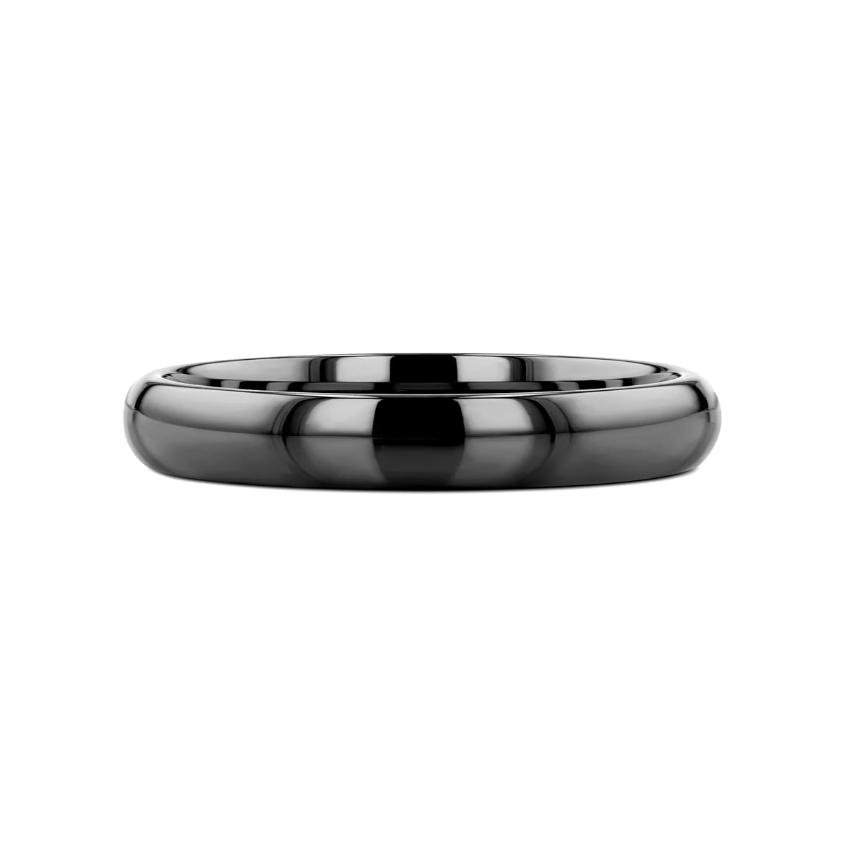 RAVEN Domed Black Tungsten Wedding Band - 2mm - 12mm