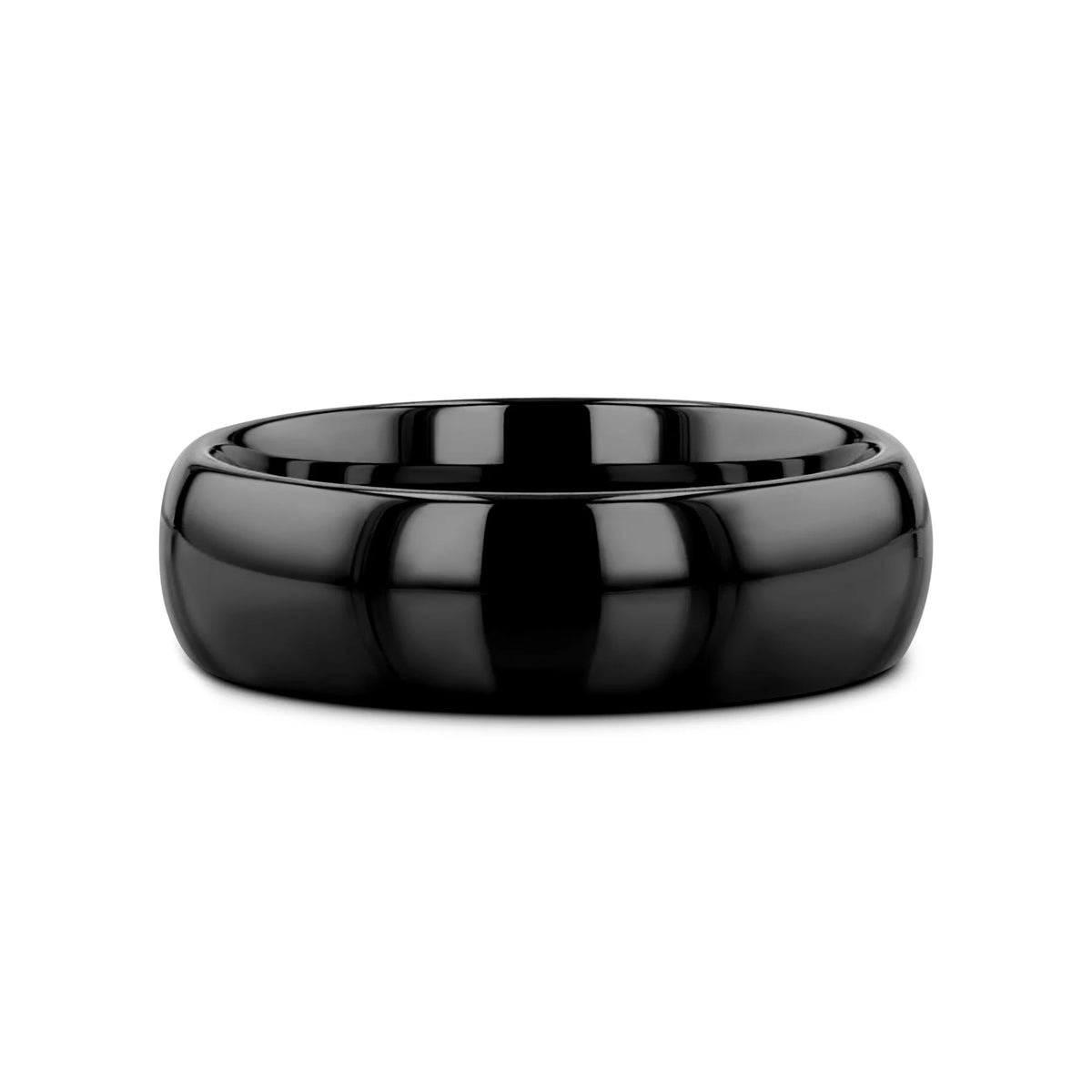 RAVEN Domed Black Tungsten Wedding Band - 2mm - 12mm