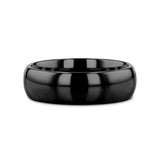RAVEN Domed Black Tungsten Wedding Band - 2mm - 12mm