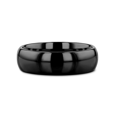 RAVEN Domed Black Tungsten Wedding Band - 2mm - 12mm