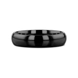 RAVEN Domed Black Tungsten Wedding Band - 2mm - 12mm