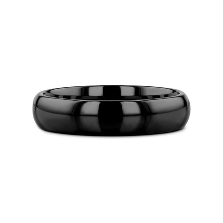 RAVEN Domed Black Tungsten Wedding Band - 2mm - 12mm