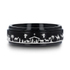 NATIVITY SCENE on Spinning Black Tungsten Carbide Ring