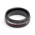 8mm Tungsten Carbide Meteorite Wedding Band, Koa Wood Ring, Arrow Ring