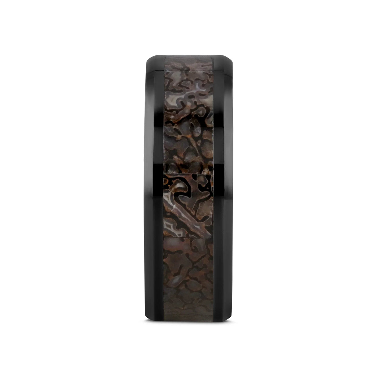 SILURIAN Dinosaur Bone Inlaid Black Ceramic