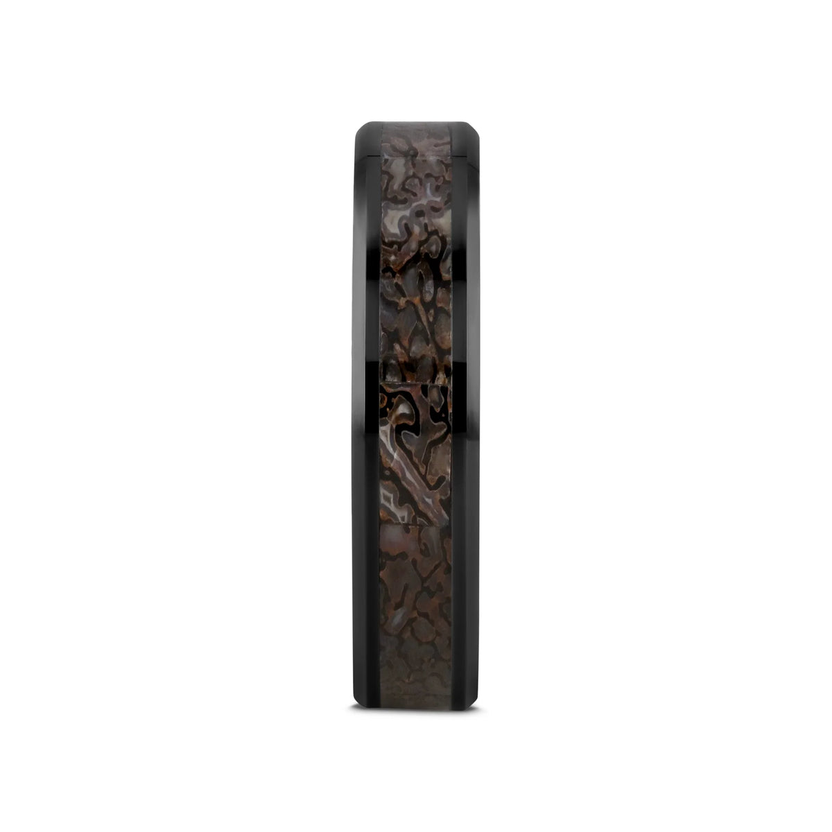 SILURIAN Dinosaur Bone Inlaid Black Ceramic