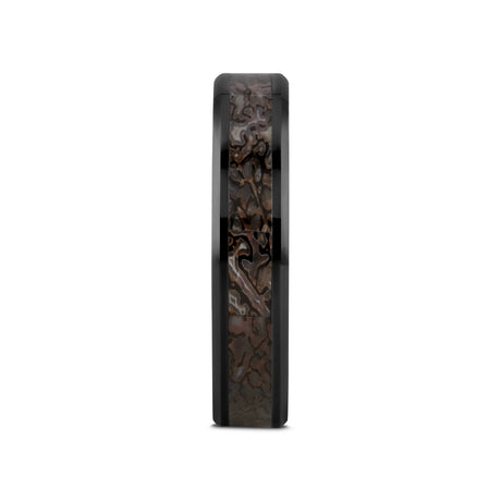 SILURIAN Dinosaur Bone Inlaid Black Ceramic