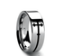 SIDEWAYS CROSS on Flat Tungsten Carbide Ring