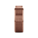 ROKA Beveled Espresso Tungsten Carbide Ring with Brushed Center - 8mm