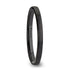 DRAKON Flat Pipe Cut Brush Finished Black Ceramic Wedding Band - 10mm - 12mm
