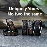 SILURIAN Dinosaur Bone Inlaid Black Ceramic