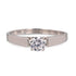 Solitaire Engagement Band with Cubic Zirconium Stone - 2mm
