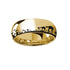 Hoth Battle Star Wars Alliance Galactic Imperial Invasion ATAT ATST Yellow Gold Plated Tungsten Engraved Ring - 4mm - 10mm