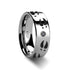 Deer Print Animal Track Ring Black Diamond Ring