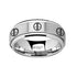 Spinning Engraved Deadpool Tungsten Carbide Spinner Wedding Band - 8mm