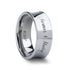 Tungsten Forever & Always Handwritten Engraved Concave Ring Polished - 4mm - 8mm