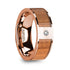 ZENON 14k Rose Gold Cherry Wood Inlay