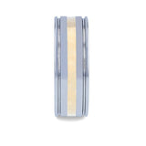 LAZIO 14k Gold Inlay Tungsten Band