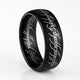 LOTRR Black Personalized Custom Elvish Ring inside outside engraving 4mm - 10mm