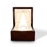 Light up Engraved Chocolate Dark Wood Personalized Wooden Wedding Ring Box