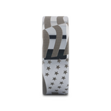 U.S. Flag Patriot Engraved Polished Flat Pipe Cut Tungsten Ring - 6mm - 12mm