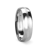 BELLATOR Domed with Brushed Stripe Tungsten Wedding Ring - 4mm - 8mm