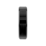 INFINITY Black Tungsten Ring with Beveled Edges